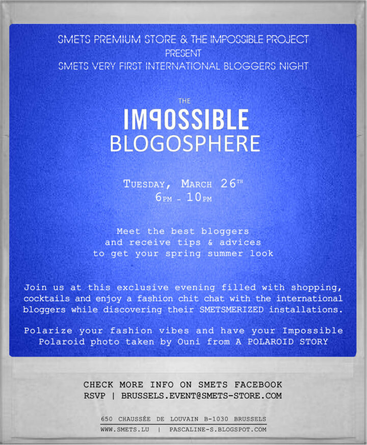 EVENT – SMETS IMPOSSIBLE BLOGOSPHERE